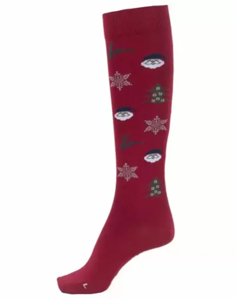 Cavallo Santa Sock - Dark Red